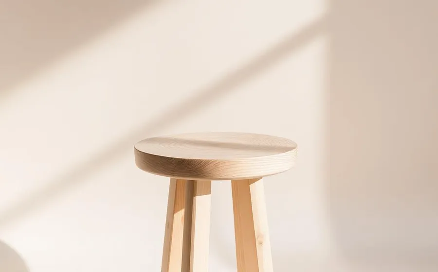 Oken Stool — Solid White Oak